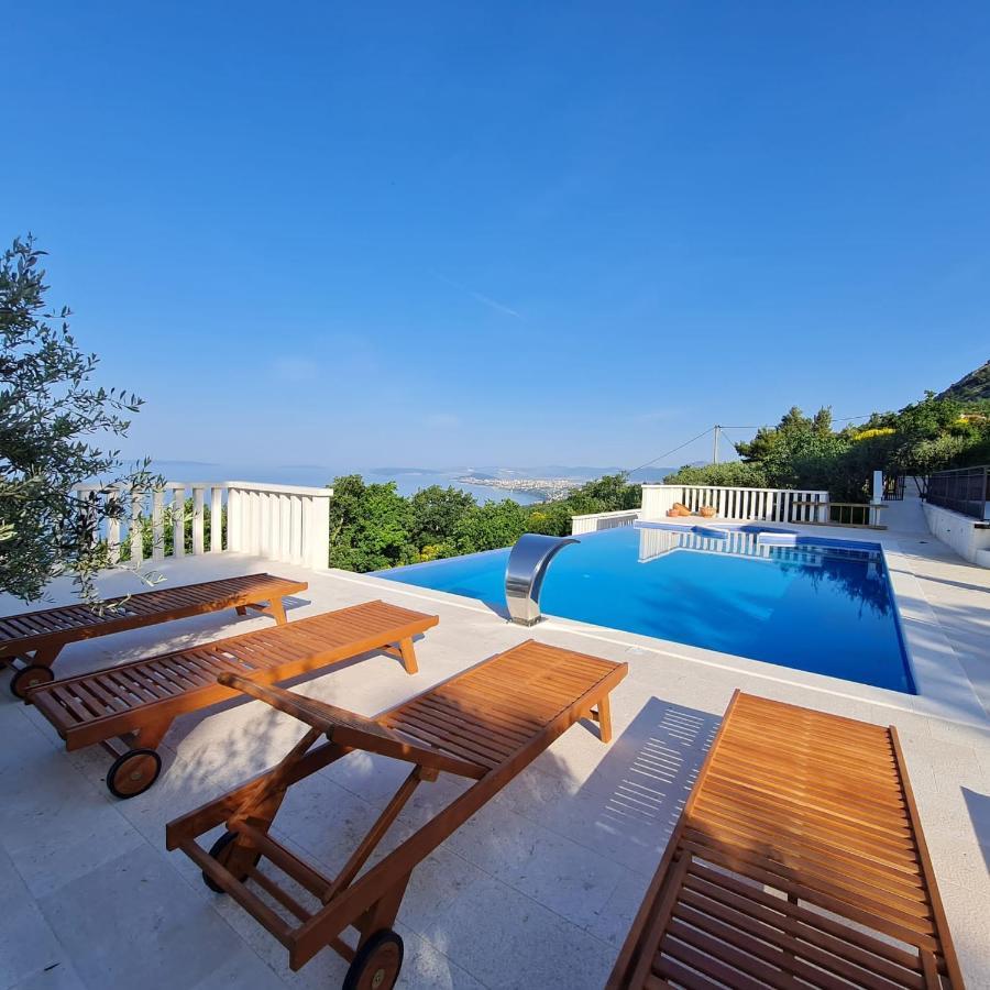 Sea View Luxury Apart Hotel Villa Conte With Swiming Pool And Romantic Spa Podstrana Exterior foto