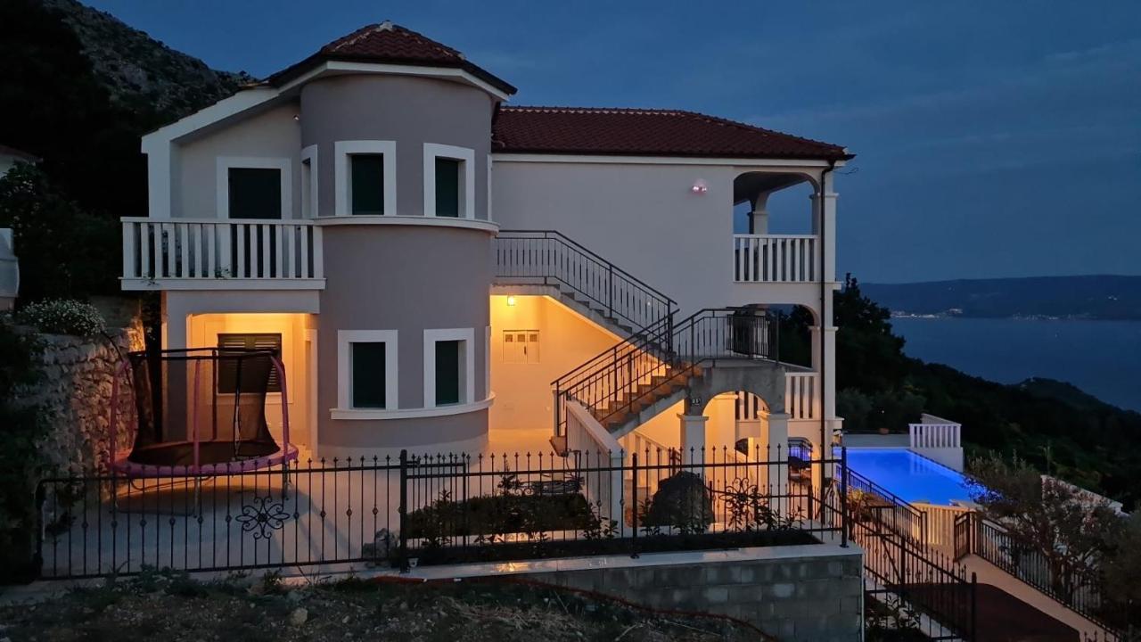 Sea View Luxury Apart Hotel Villa Conte With Swiming Pool And Romantic Spa Podstrana Exterior foto