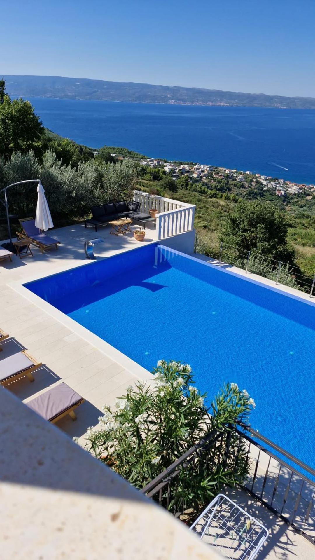 Sea View Luxury Apart Hotel Villa Conte With Swiming Pool And Romantic Spa Podstrana Exterior foto